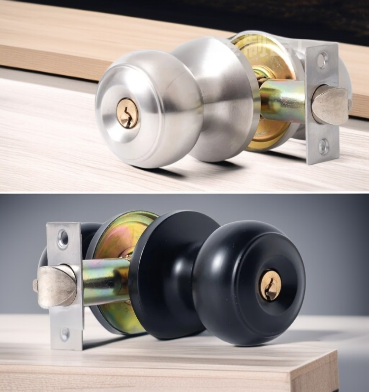 Stainless steel adjustable swivel door handle for toilet