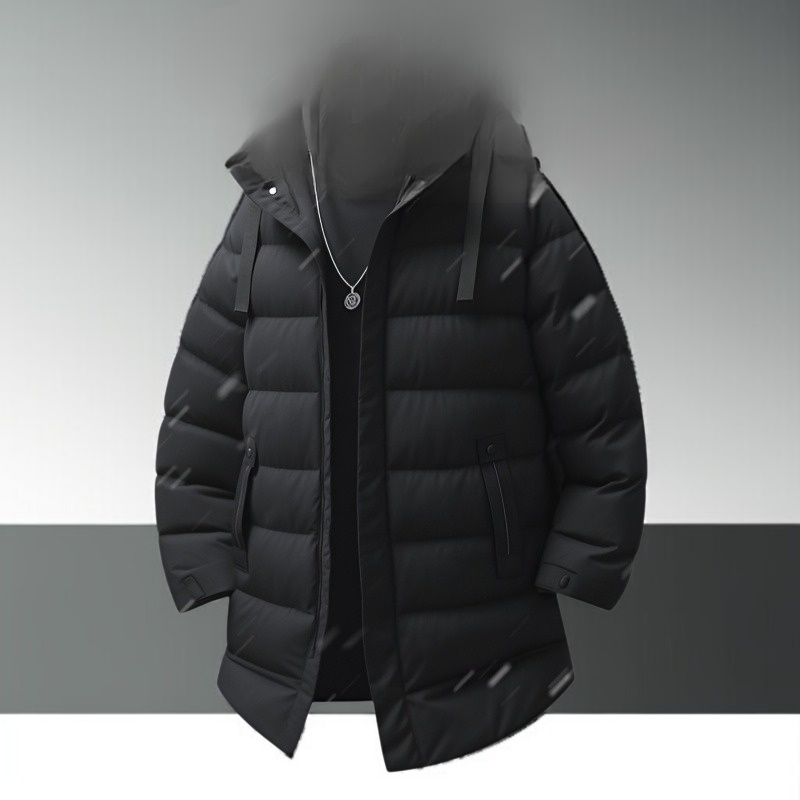 남자 하프 후드 기모 패딩 코트 남자 주니어 하프 패딩