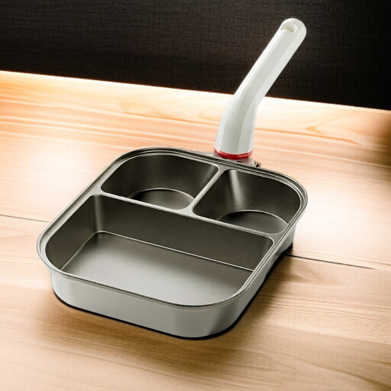 Titanium three-in-one frying pan breakfast pan non-stick pan fried egg hamburger thickened and deepe