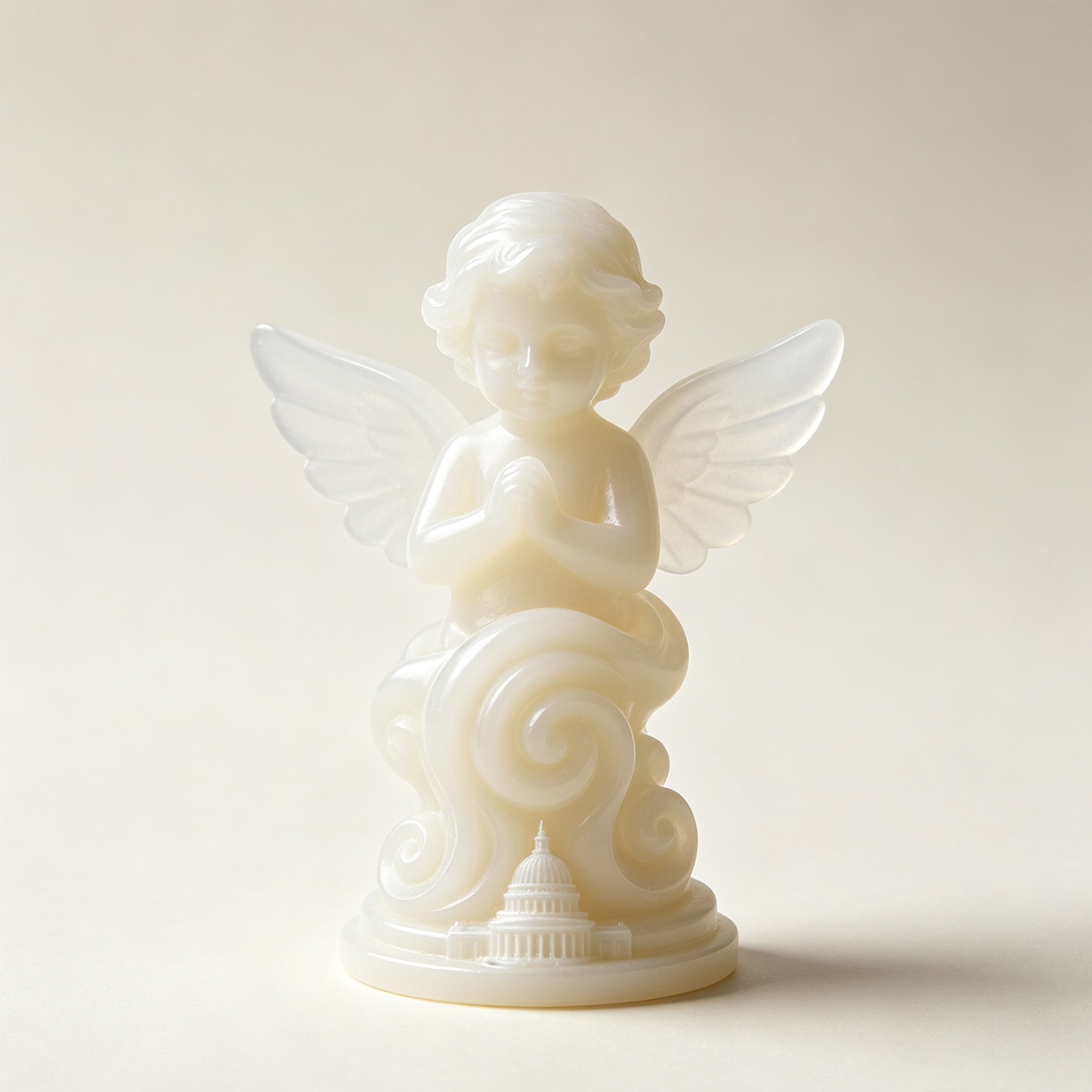 Cloud Winged Angel hanging on Christmas tree