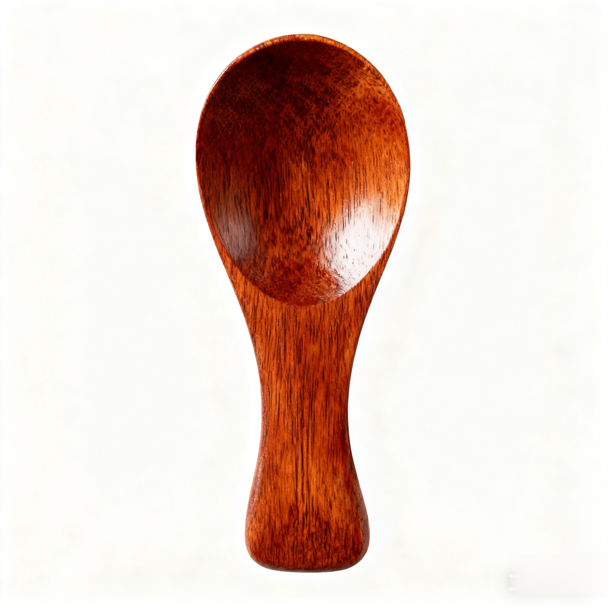 天然素材のスプーンでお茶をすくう様子