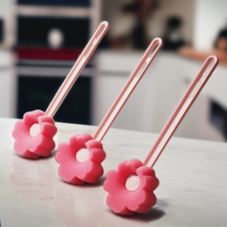 Multifunktionale Tassenbürste Niedliche Blumen