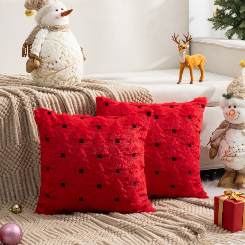 ホリデーシーズンの装飾用枕カバー