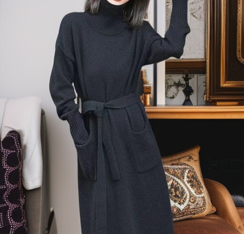 편안한 핏의 가을 겨울 롱 원피스