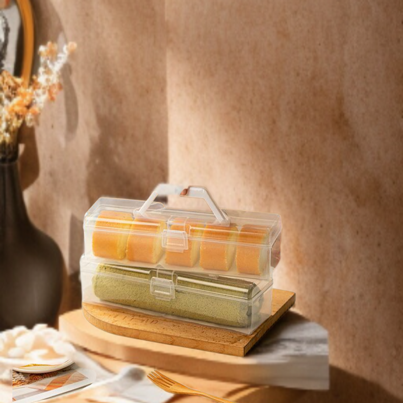 투명한 케이크 롤 포장함