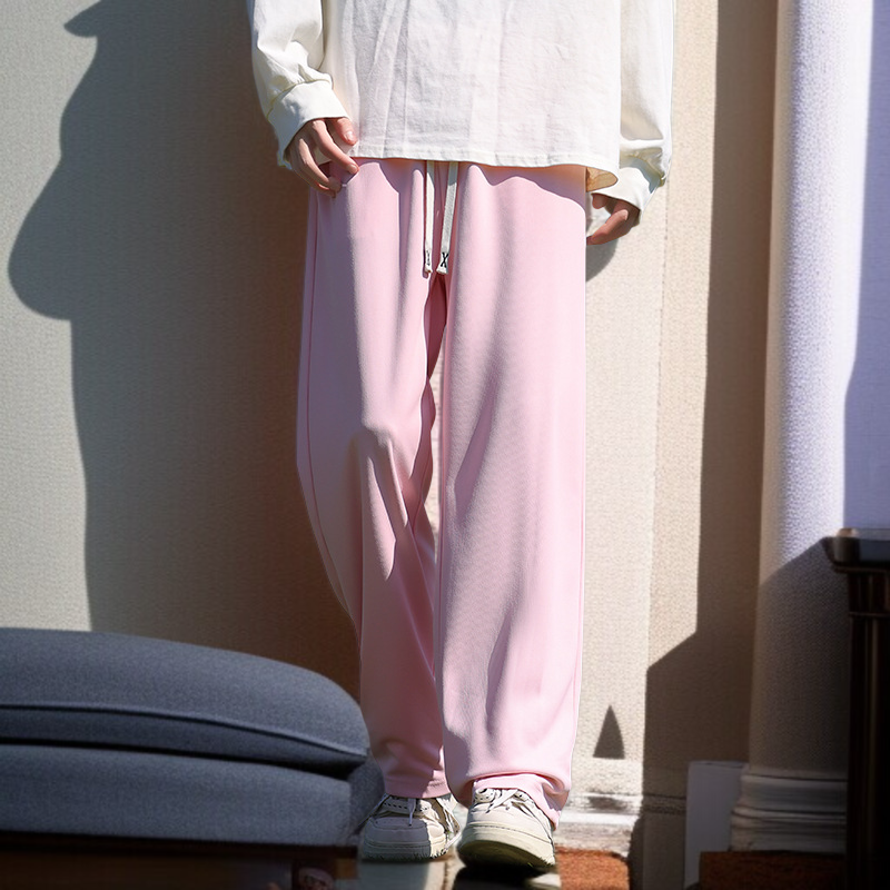 Fashionable lowkey style loosefitting pants casual pants Slimming body proportions Show off your bod