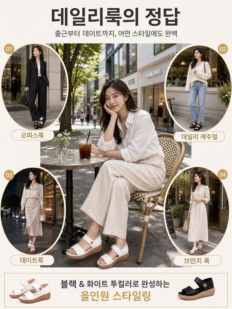 미니멀 로만 스타일 샌들