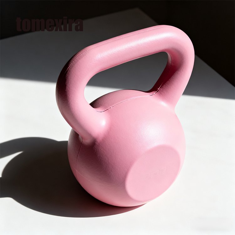 Růžová dámská tvarující kettlebell na domácí cvičení