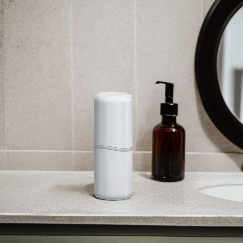 กล่องใส่แปรงสีฟันและยาสีฟันแบบพกพา พร้อมแก้วน้ำสำหรับล้างหน้า ชุดอุปกรณ์ห้องน้ำเดินทาง