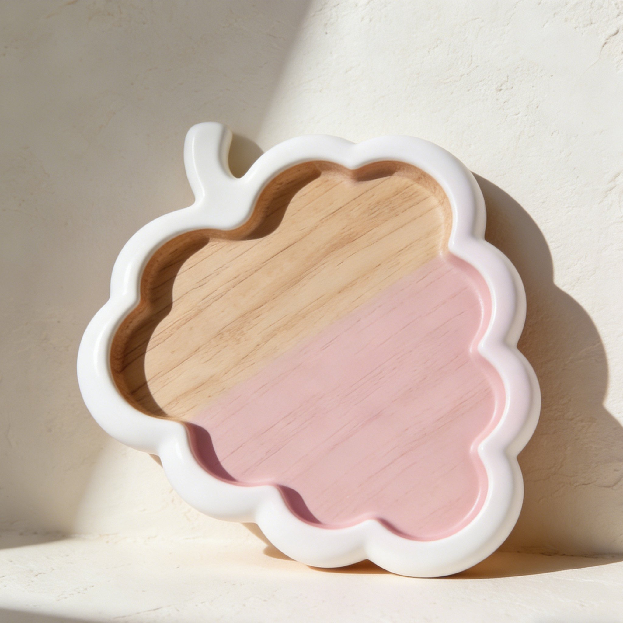 Vielseitiges Obstschalen-Set aus Massivholz, 5-teilig