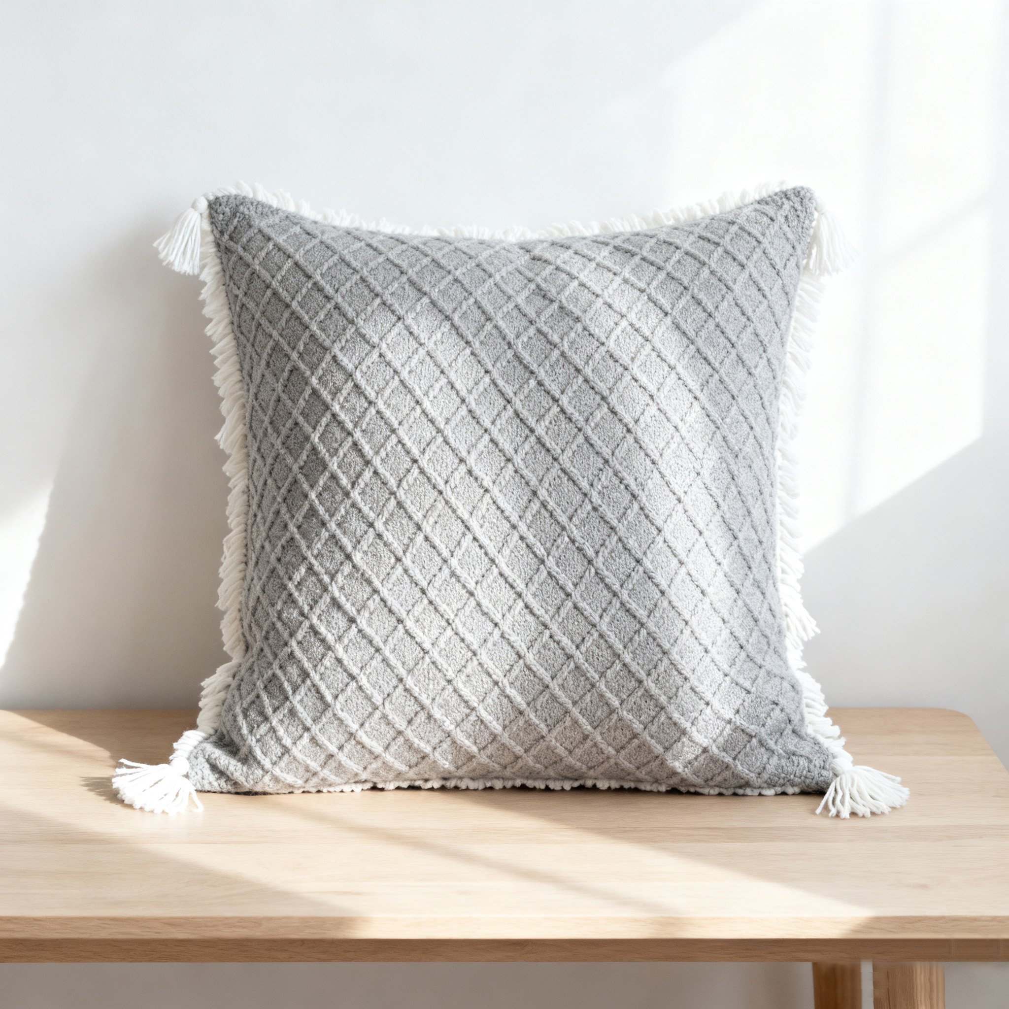 따뜻한 뜨개질 베개