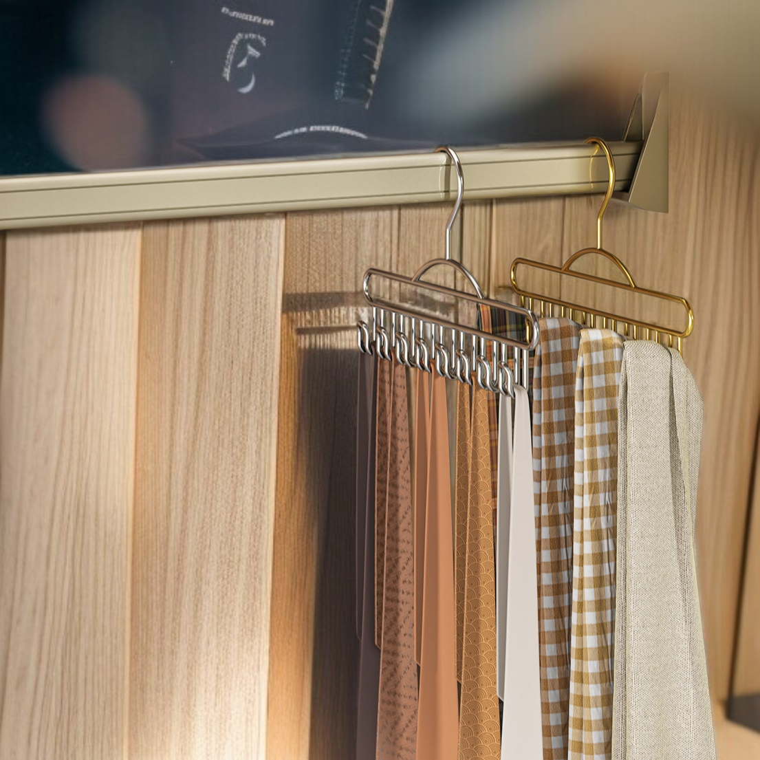 Metal Wave Hook Multifunctional Underwear Storage Hanger for Home Dormitory