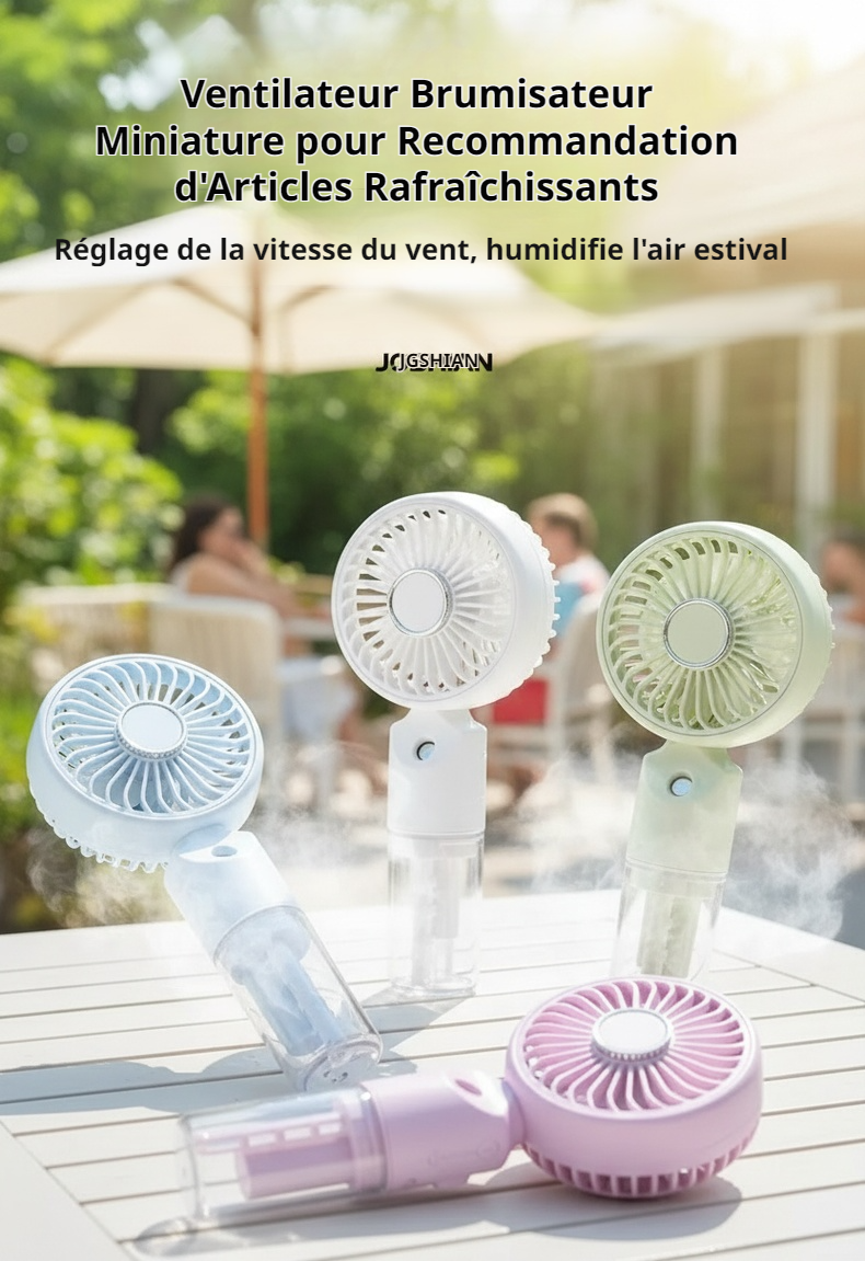 Ventilateur à pulvérisation portable avec fonction brumisateur