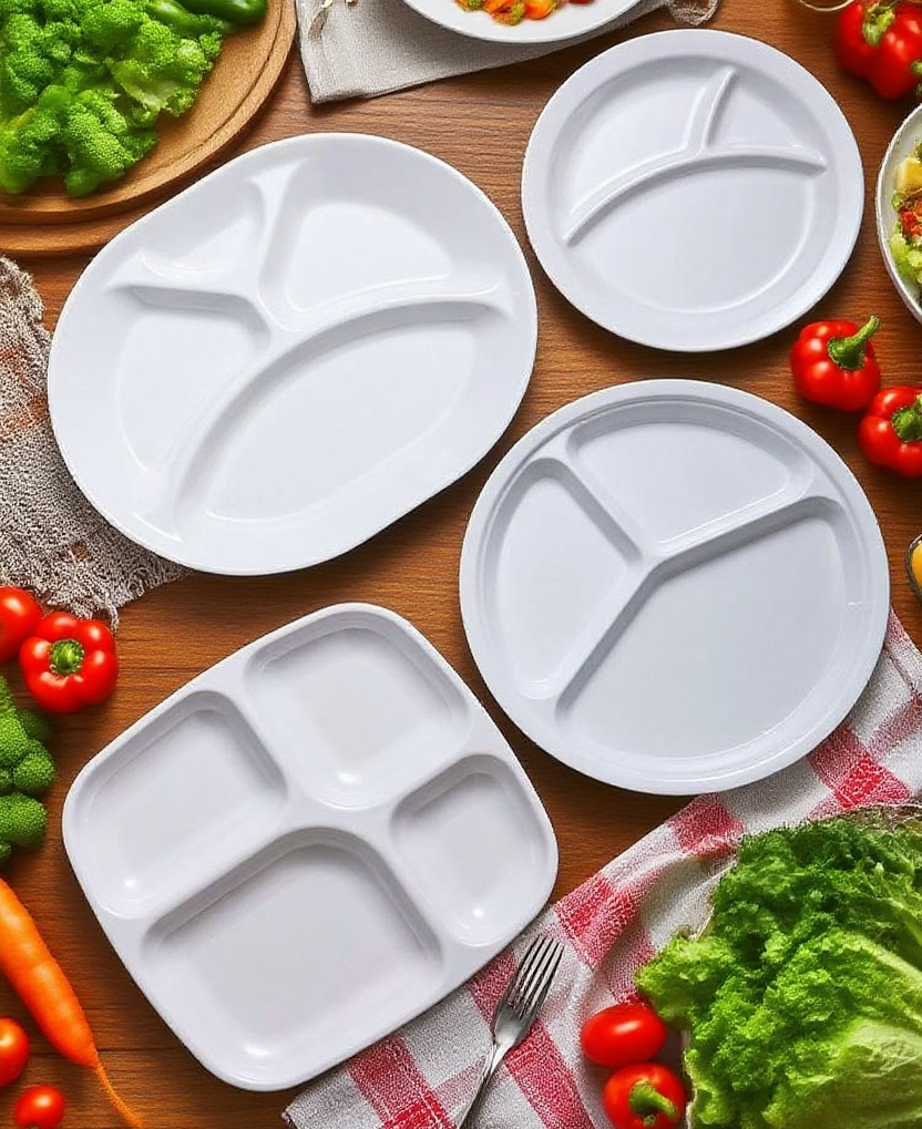 가정용으로 적합한 흰색 식판