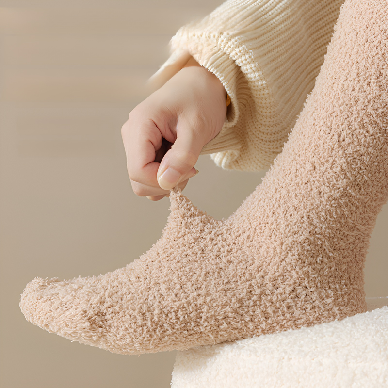 코랄 플리스 양말