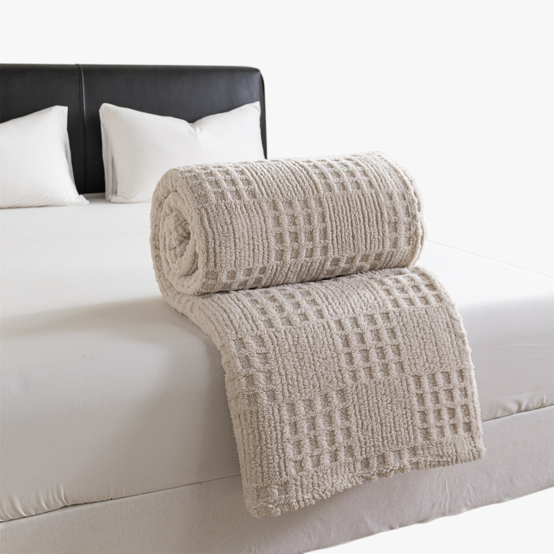 Meleg, párnázott plüss takaró, vastagított otthoni takaró