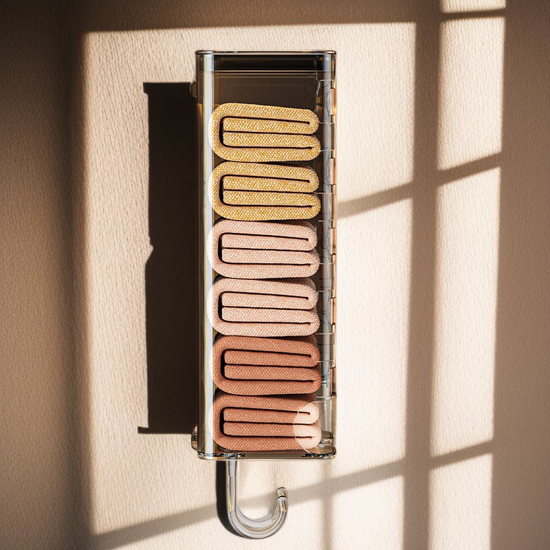 منظم ملابس داخلية جداري مقاوم للغبار وسهل التركيب بدون أدوات