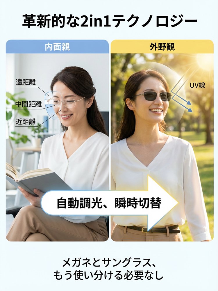 調光老眼鏡