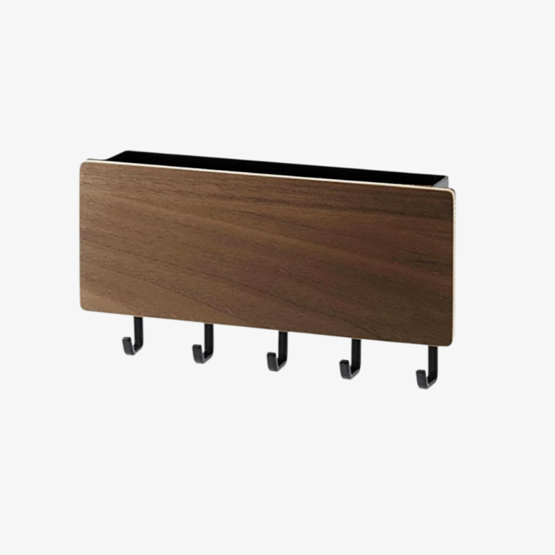 Soporte para llaves de madera maciza multifuncional sin agujeros