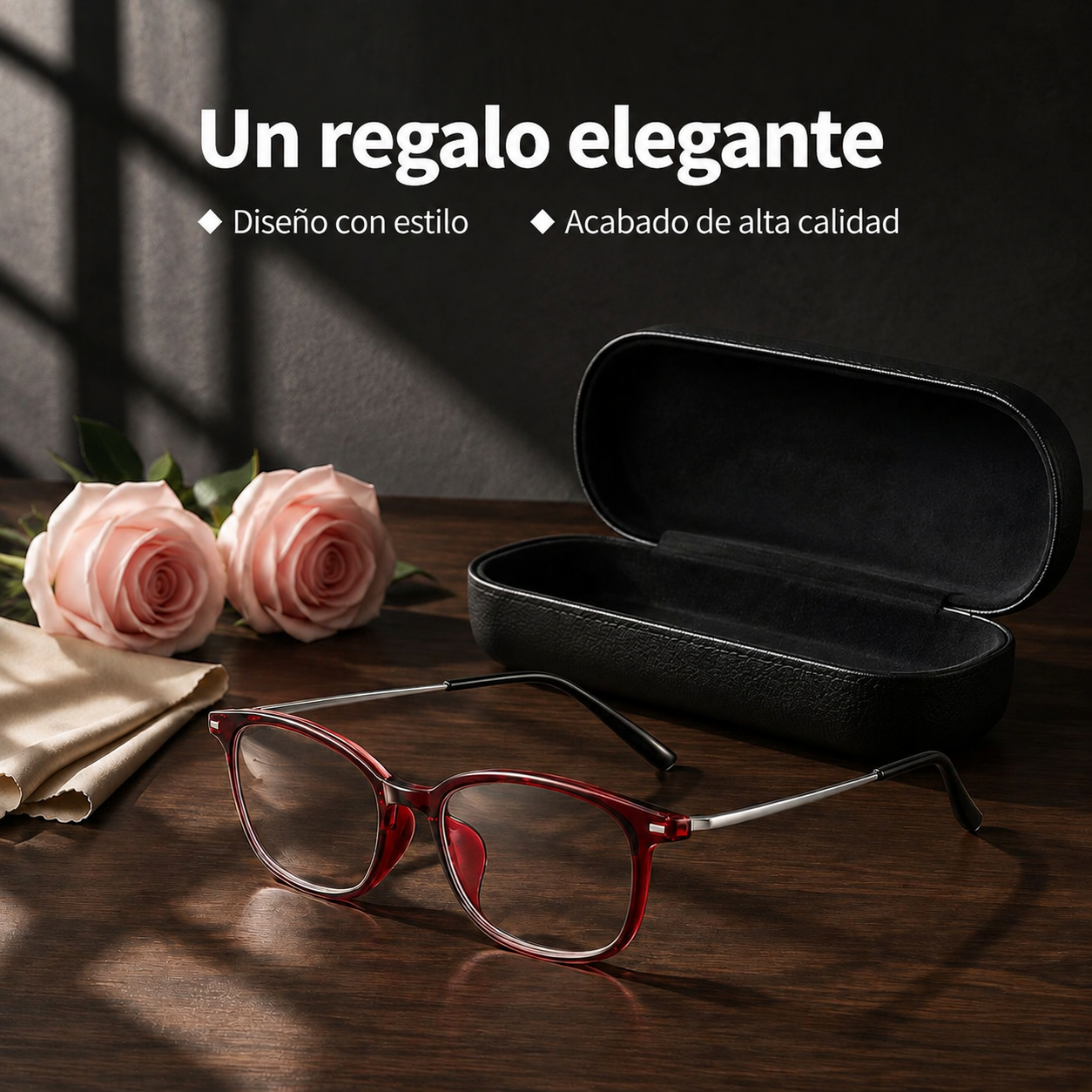 Gafas de lectura elegantes para mujer con filtro de luz azul