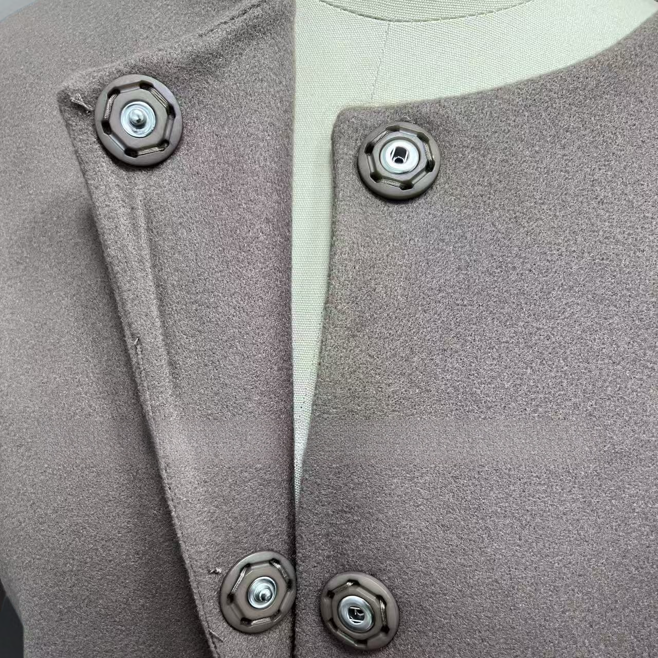 レディース無地ロングコート