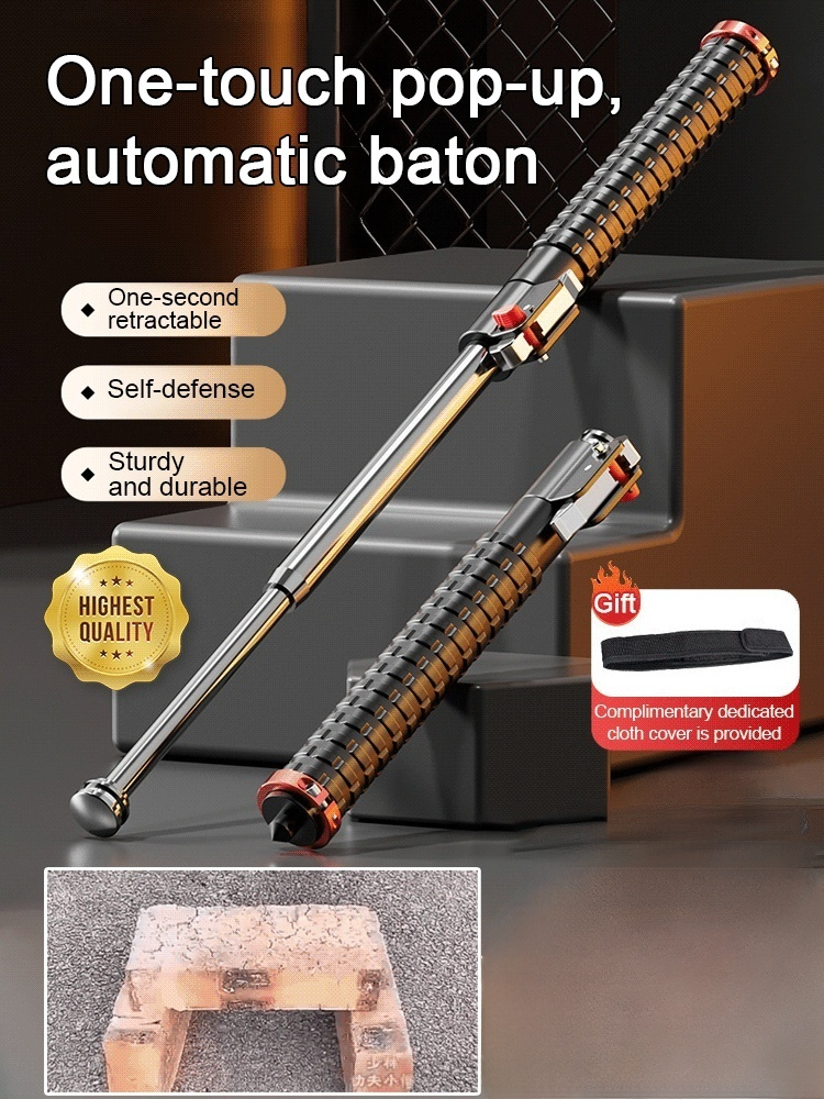  Automatic Telescopic Self-Defense Stick & Trekking Pole