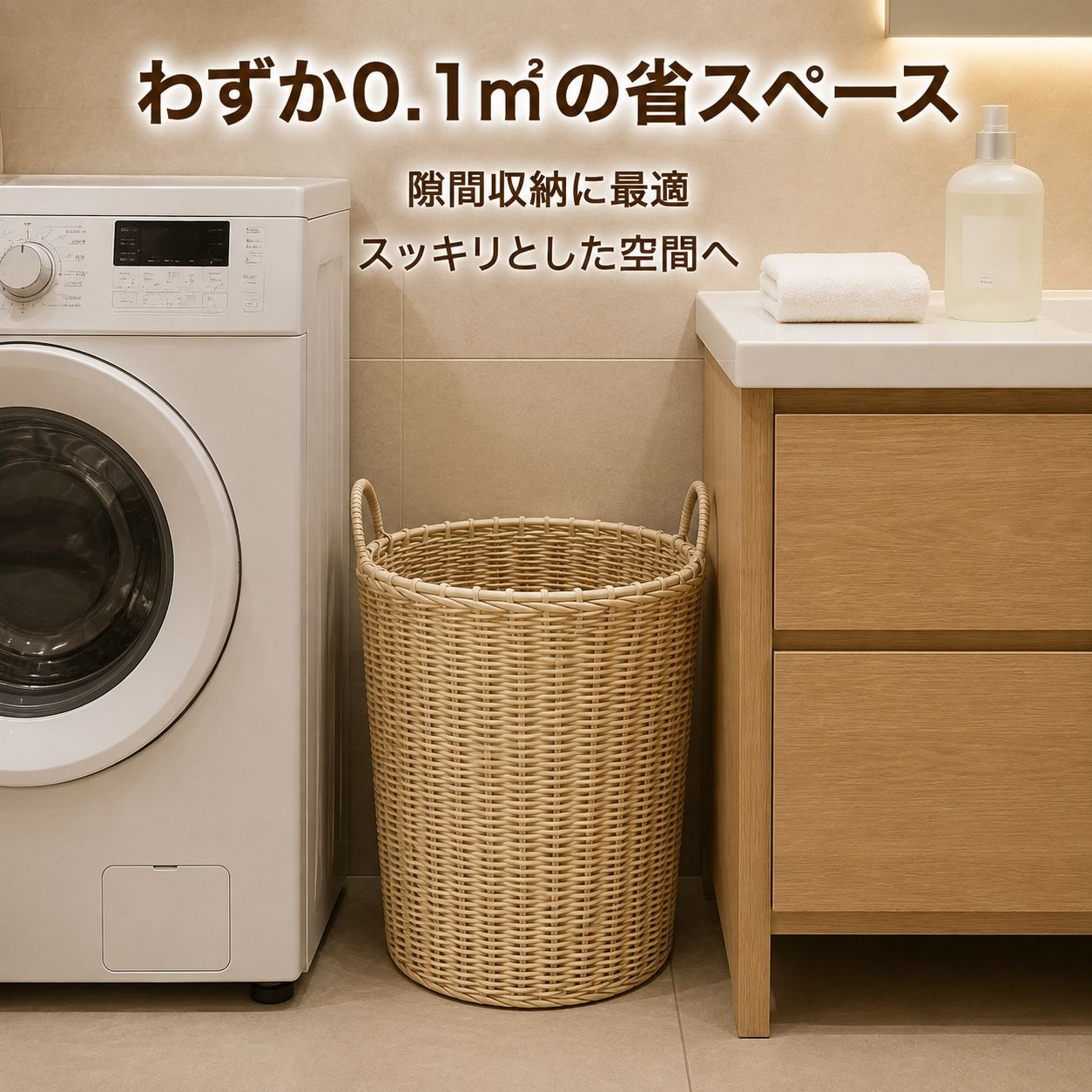 大容量手編み衣類収納バスケット