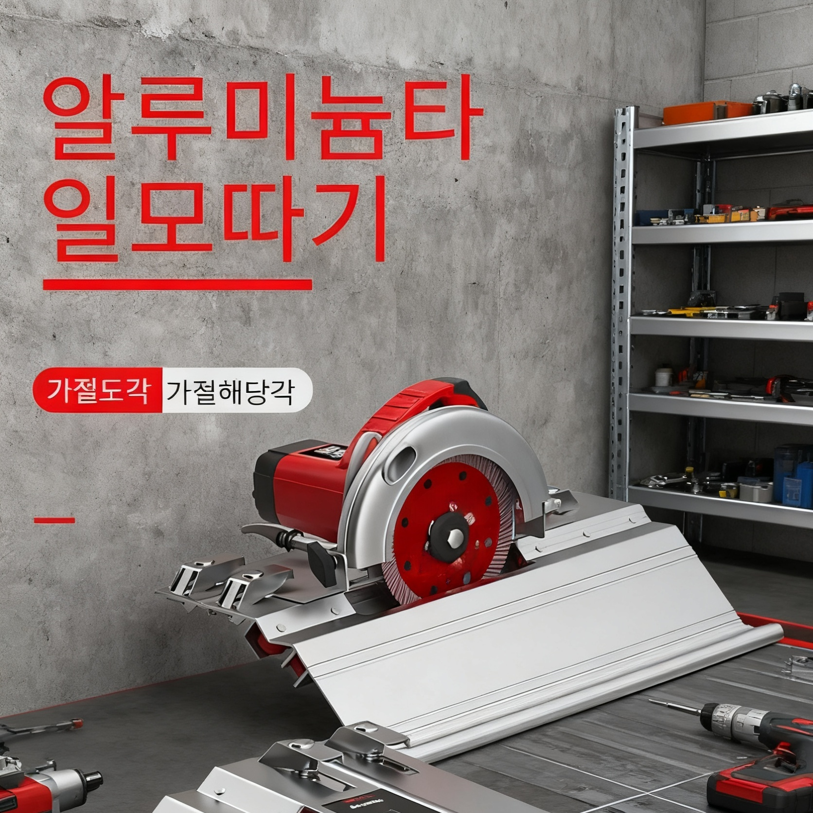 타일 45도 각 절단 공구