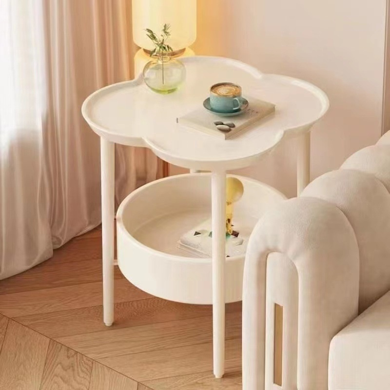 Modern Minimalist Cream Side Table