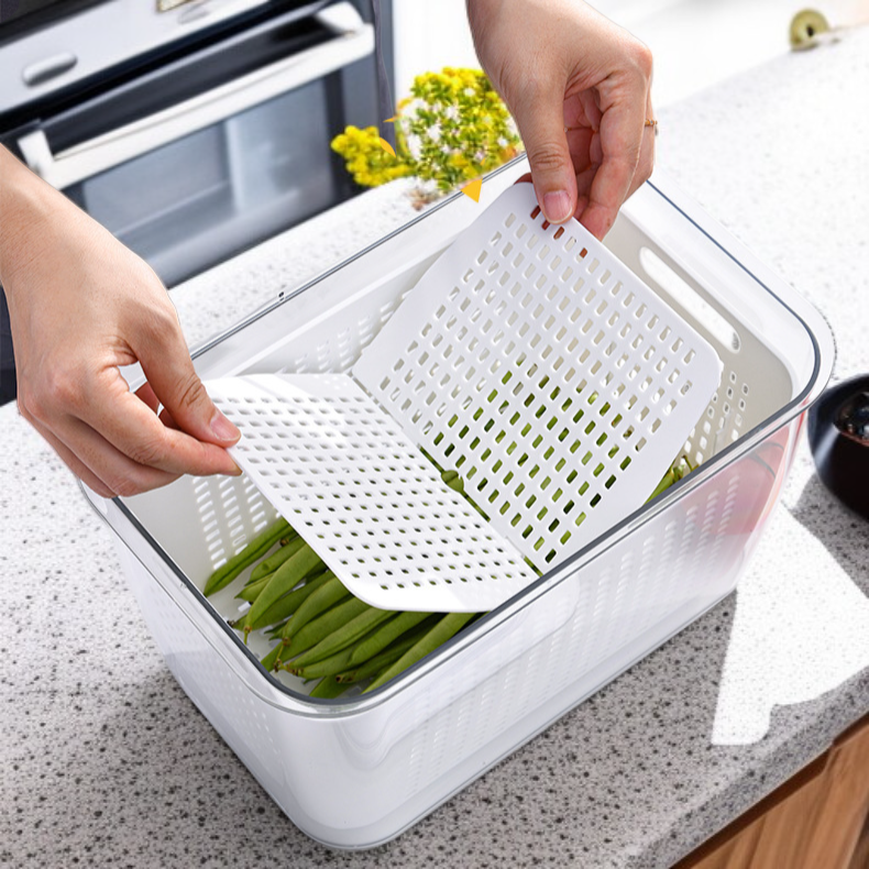 냉장고 배수 바스켓 가정용 수납박스 야채실 분할 바스켓