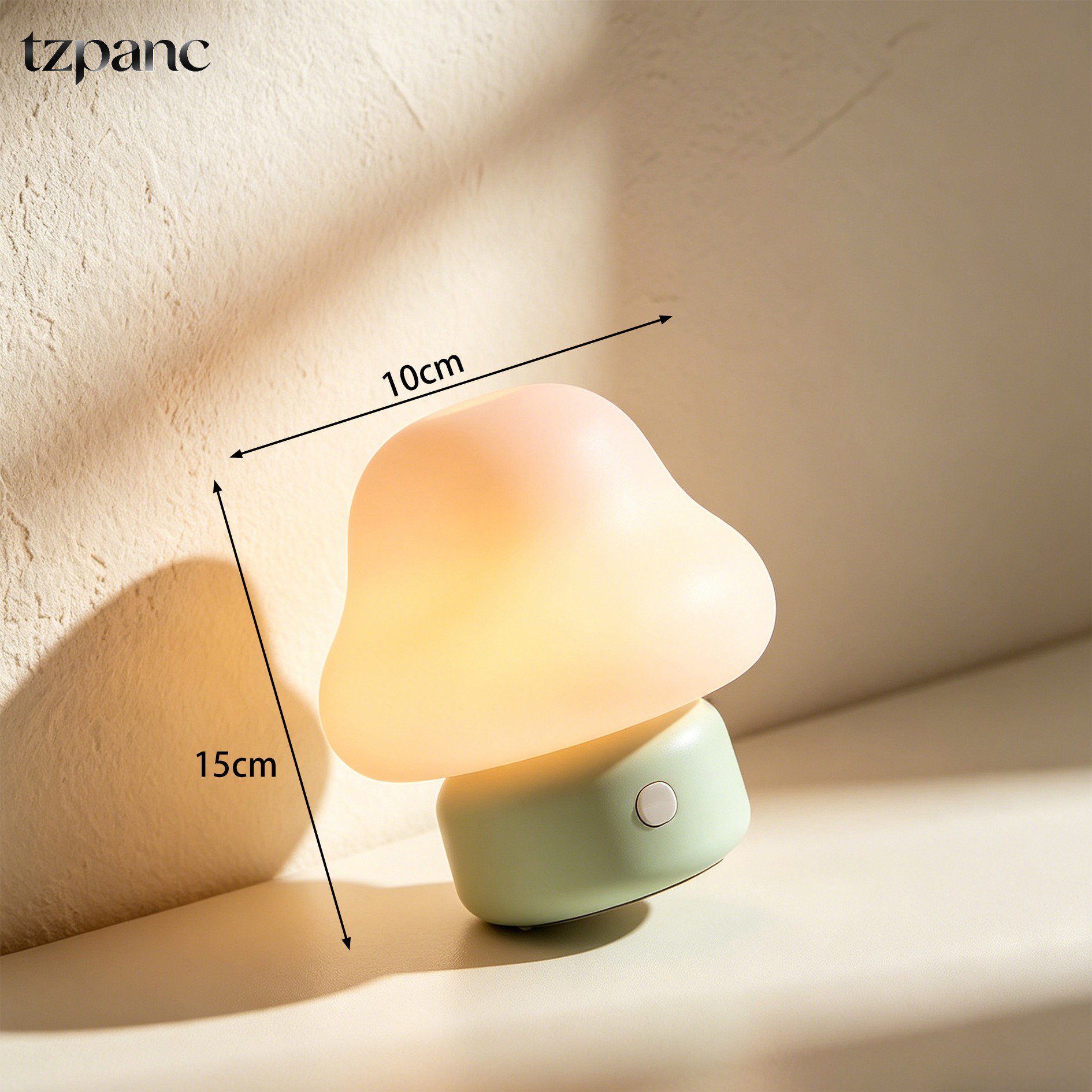 Energy-saving mushroom night light plugged into wall