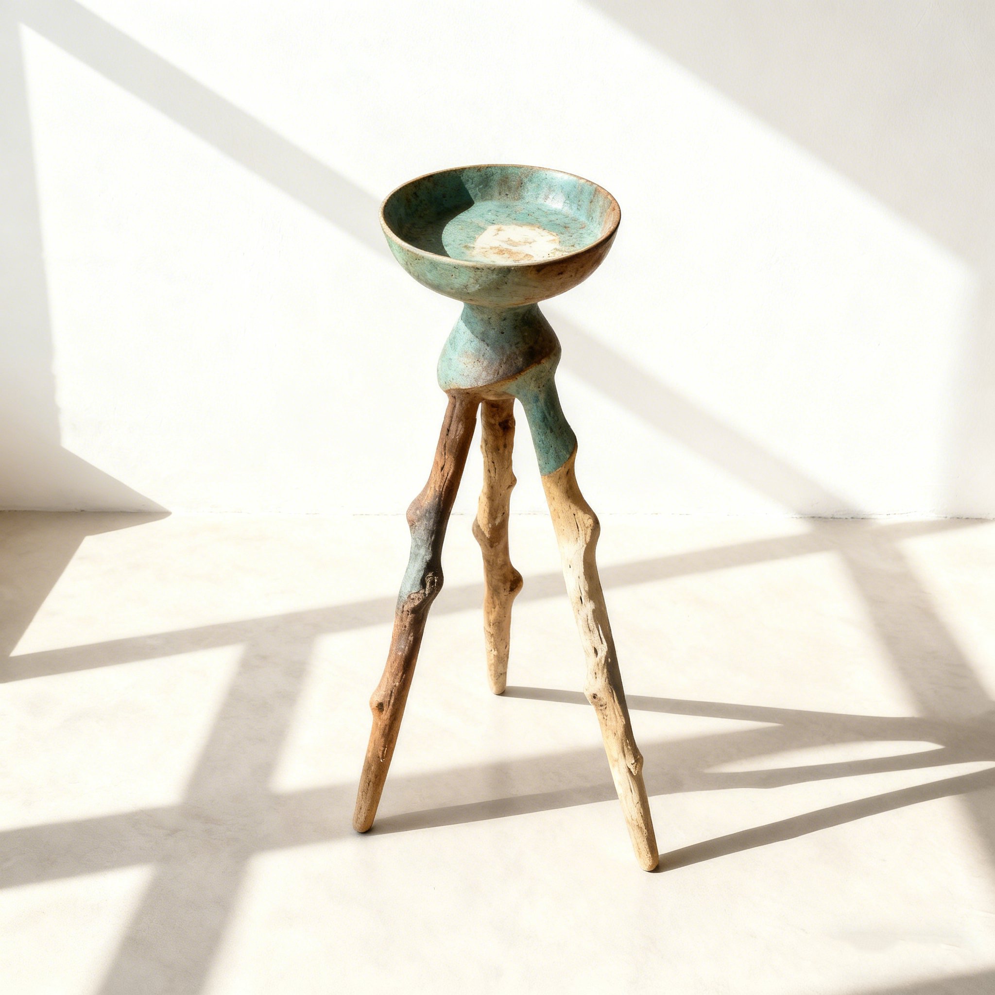 삼각형 식물 화분 선반 전체 모습