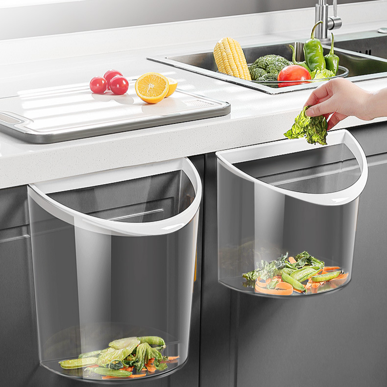 廚房垃圾桶壁掛式輕奢簡約家用紙簍高顏值