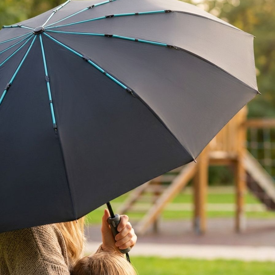 雨の日に活躍する自動開閉傘