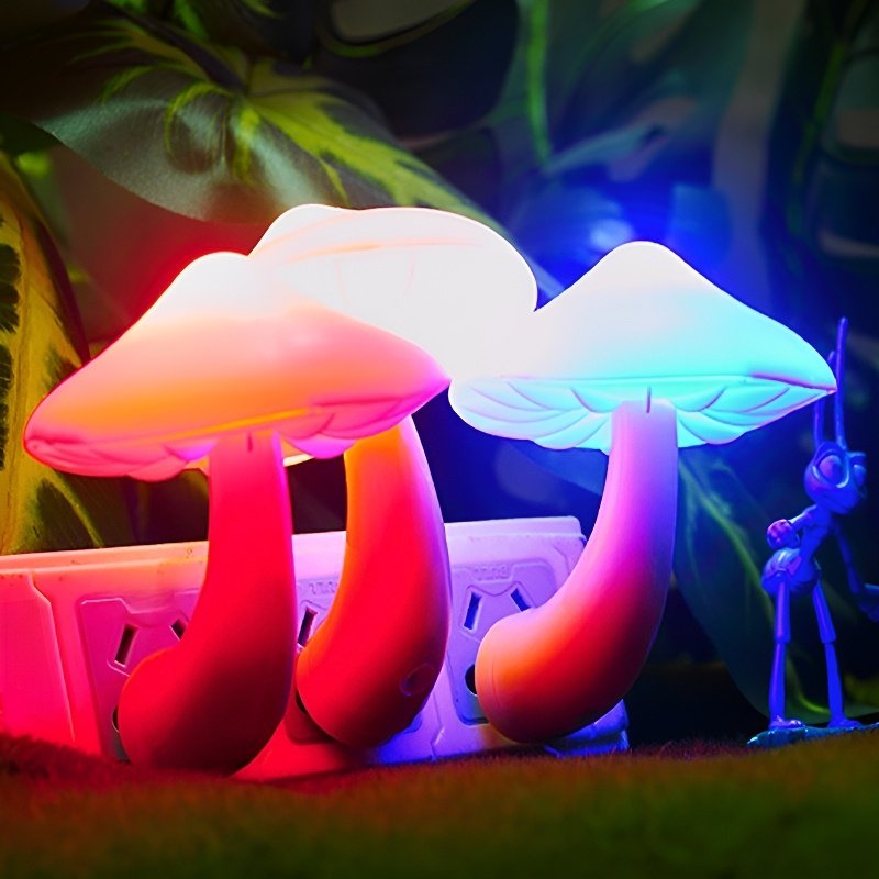 Luz nocturna LED con forma de seta