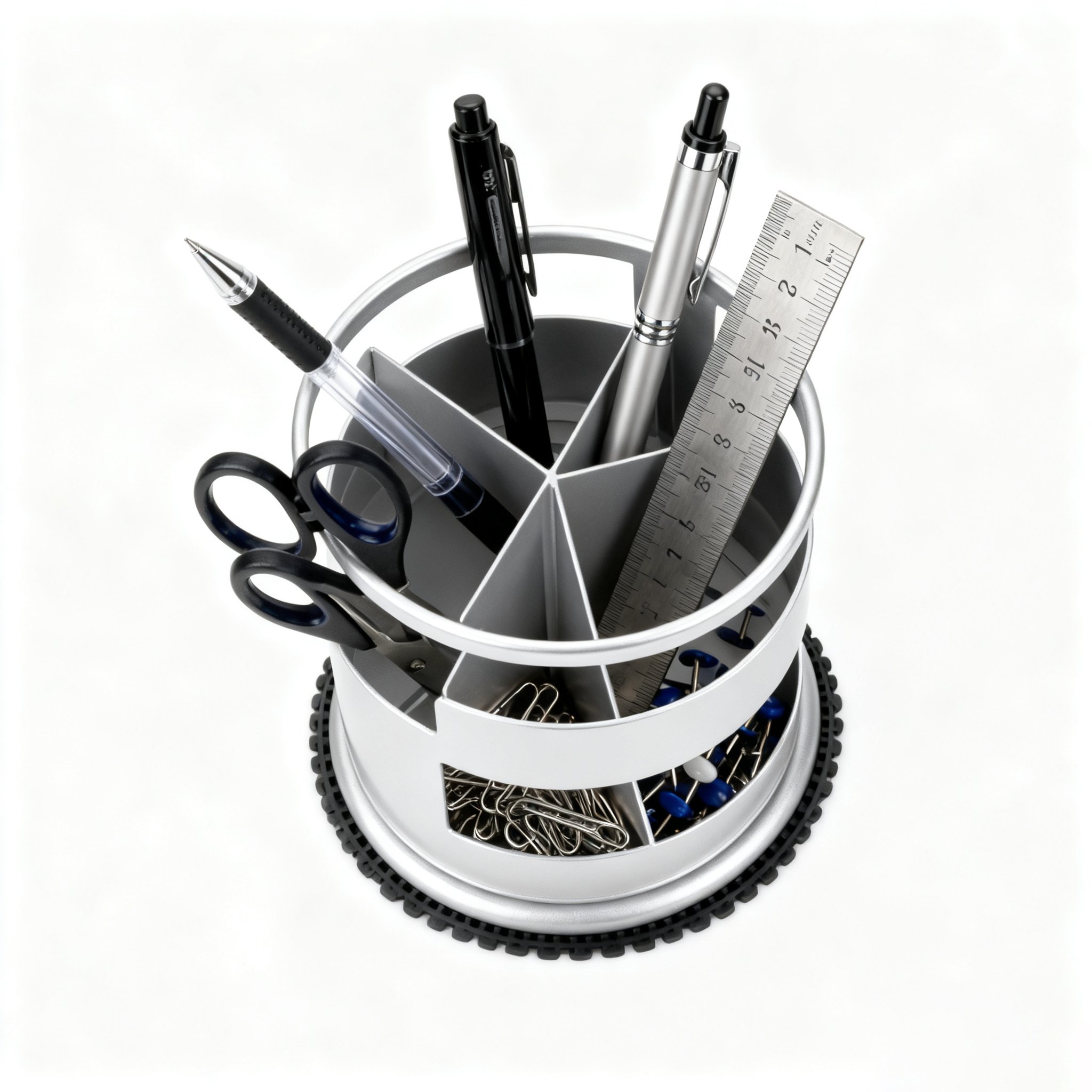 스테인리스 스틸 연필꽂이 정면 모습