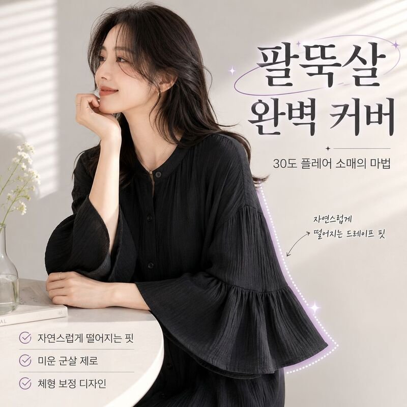 여성용 벨슬리브 루즈핏 롱 셔츠 드레스