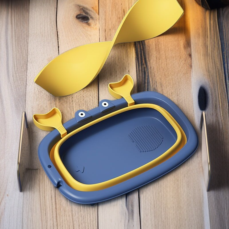 Faltbare rutschfeste Badewanne für Kinder, dicke Textur, zum Sitzen und Liegen geeignet