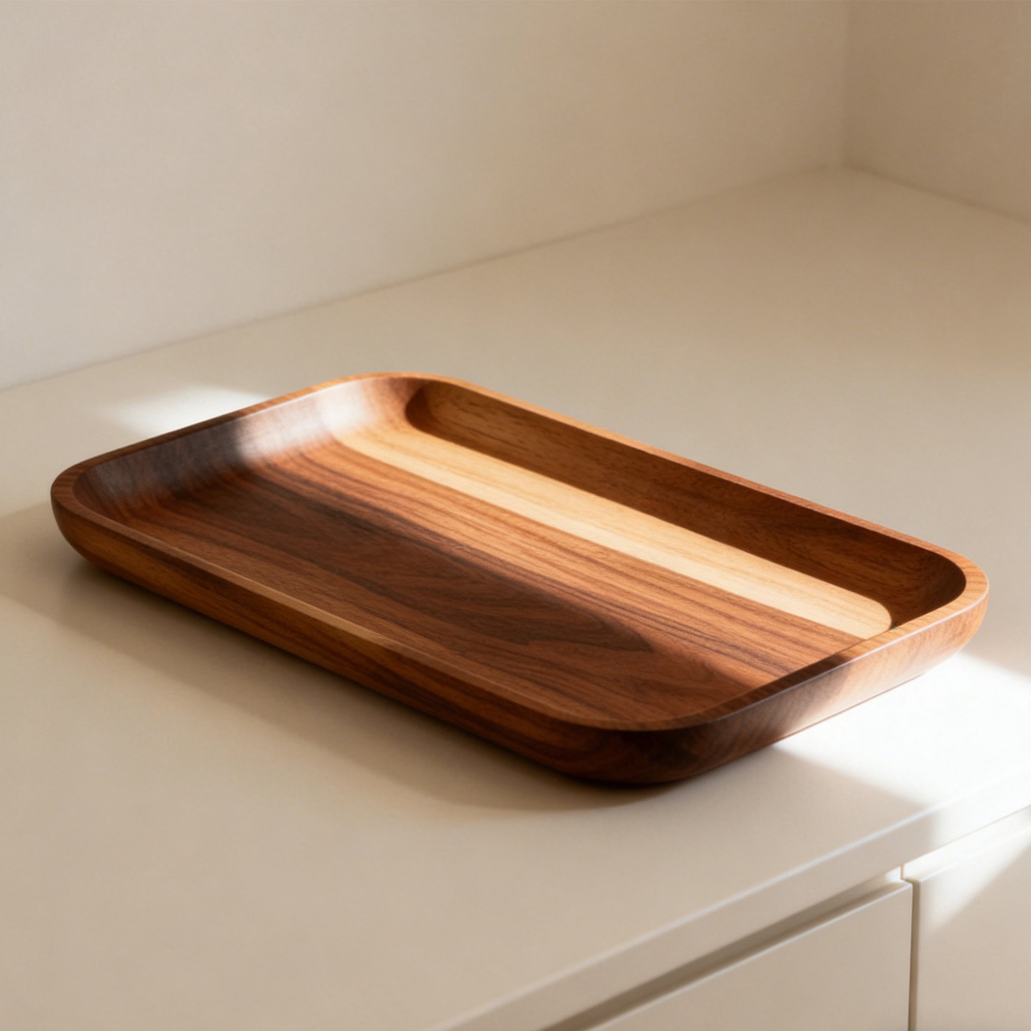 天然木製カトラリー収納トレイ（2点セット）