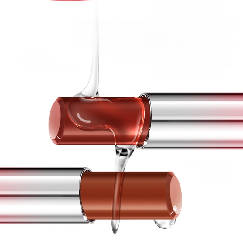 온감 마카롱 립스틱 화이트 누드 립글로스 립글로스 미러 립스틱 세트