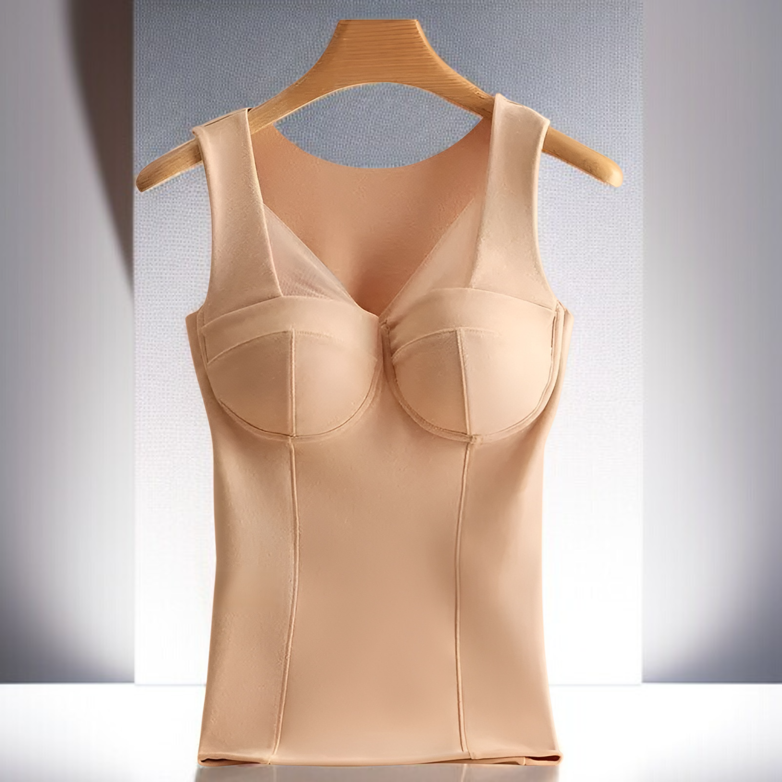 여성 가을 겨울 브라 일체형 보온 조끼