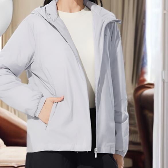 新作ペアダウンコート 軽量フード付き白ダックダウン 冬の防寒ジャケット