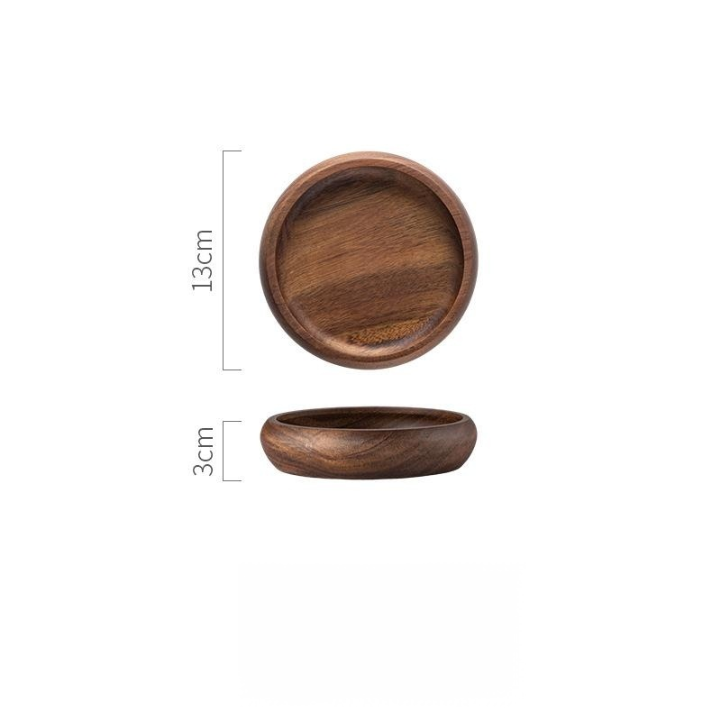 Light Luxury Walnut Serving Tray High-End Hotel Dessert Fruit Platter