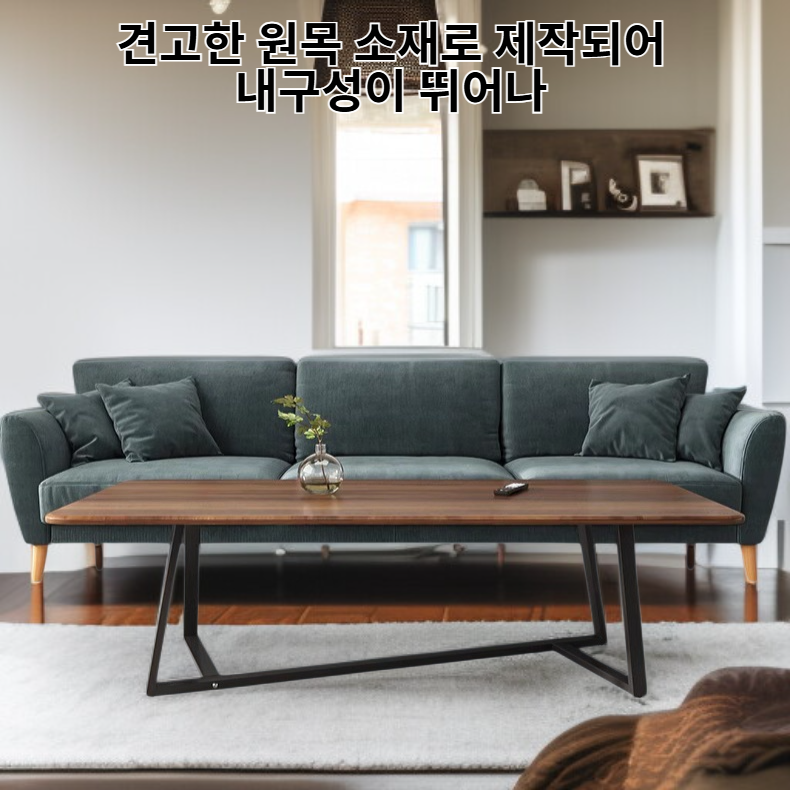 거실용 원목 직사각형 낮은 테이블