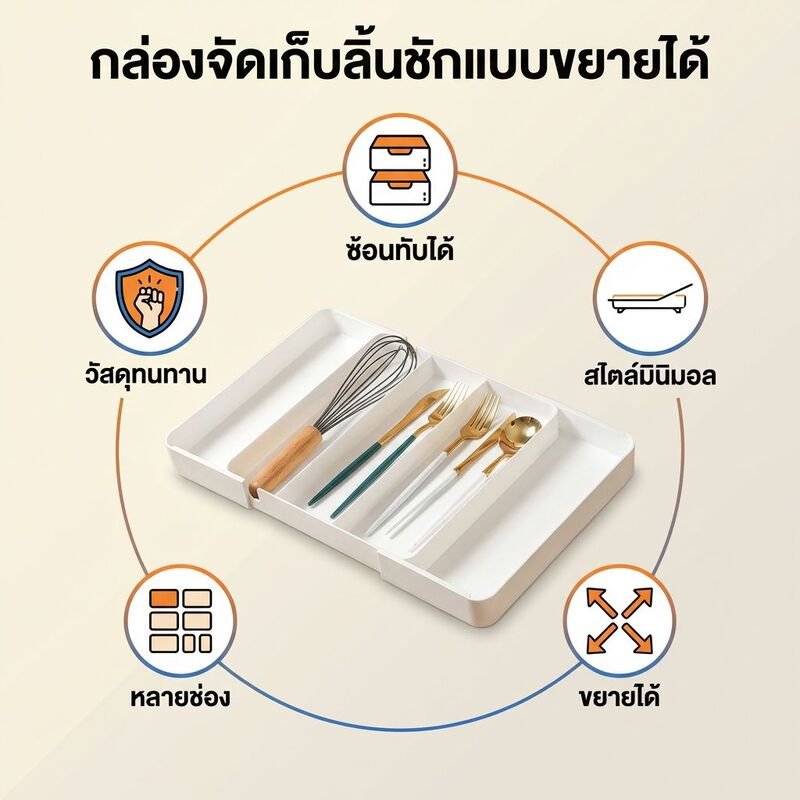 กล่องเก็บของลิ้นชักสไตล์ญี่ปุ่น กล่องเก็บของแบบแยกส่วน กล่องเก็บของเครื่องใช้ในสํานักงานแบบพับเก็บได