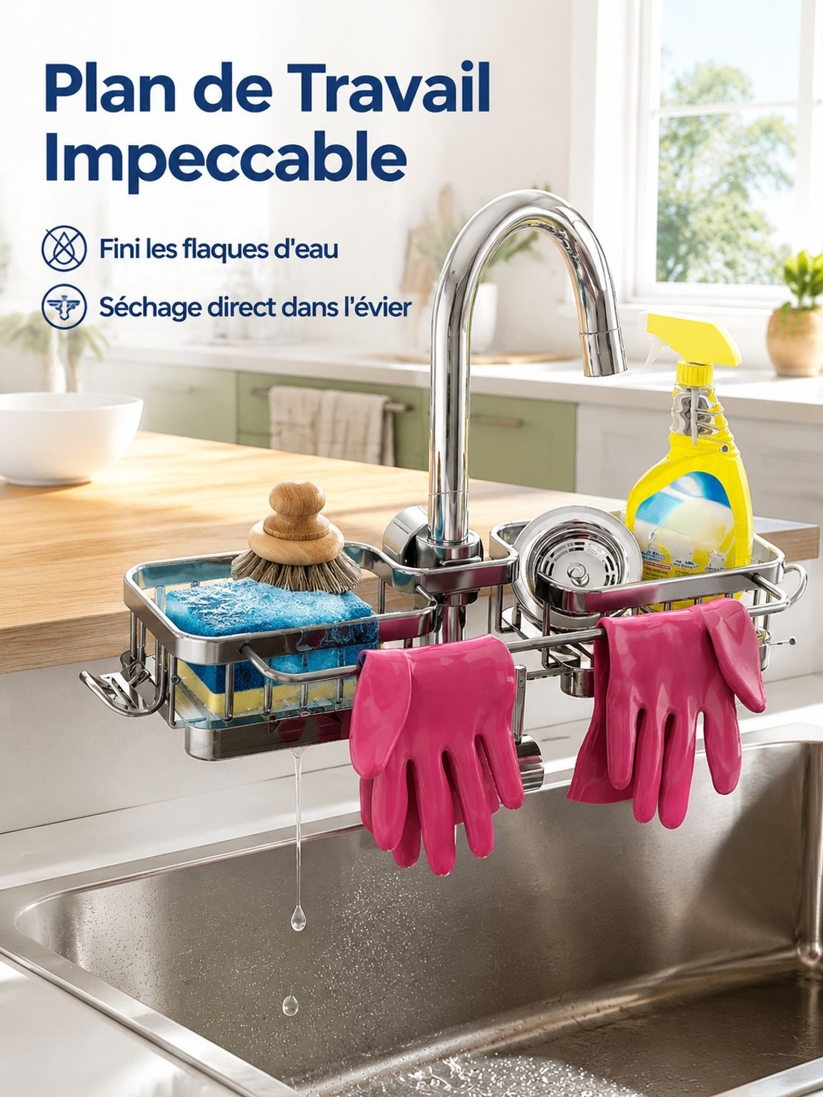Organisateur de cuisine pour sécher la vaisselle
