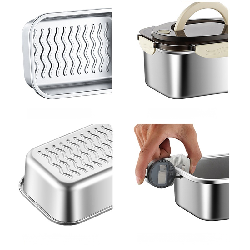 Pojemnik na żywność ze stali nierdzewnej z pokrywką
