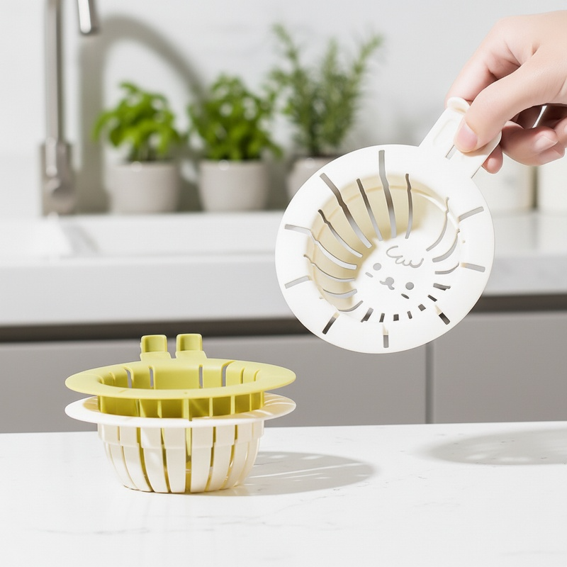 Filtre à déchets mignon en forme d’oreilles de lapin pour évier de cuisine