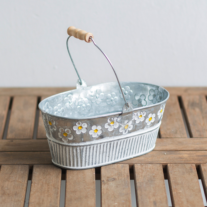 ガーデンブリキバケツ、植木鉢