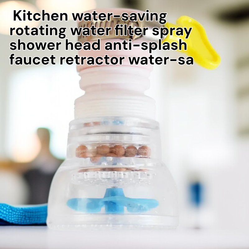 Grifo de cocina con rociador giratorio, filtro de agua y función anti-salpicaduras, extensible